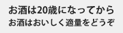 お酒は20歳になってからお酒はおいしく適量をどうぞ